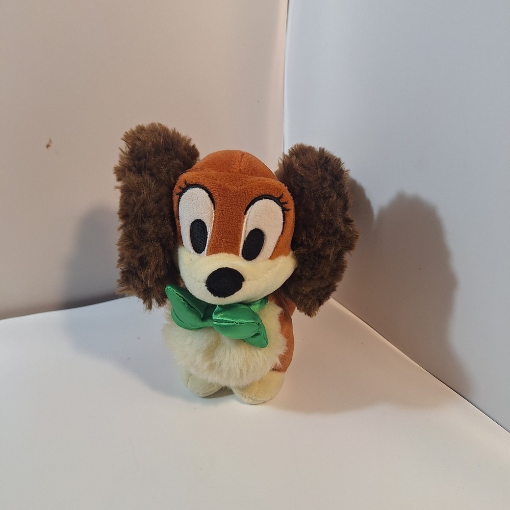 Disney Store FIFI Minnie Mouse's Puppy Dog‎ Plush Stuffed Animal with Green Bow